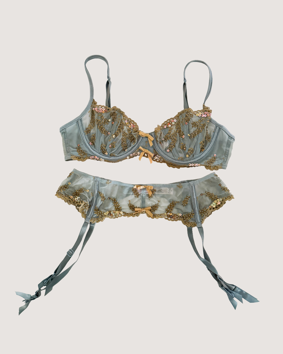 Christian Dior Vintage Floral Logo Bra (36B/34C/38A) — sororité.